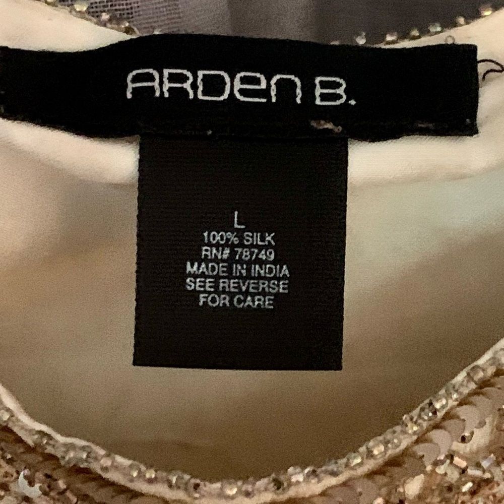 Arden B Gold Sequined Mini Dress - Picture 7 of 7